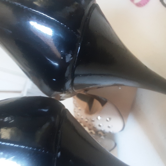 Rock & Republic Studded Spike Platform Pump Stiletto Peep Toe Strap Heels Sz 10M - Picture 4 of 10